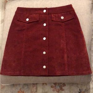 Red Skirt with buttons